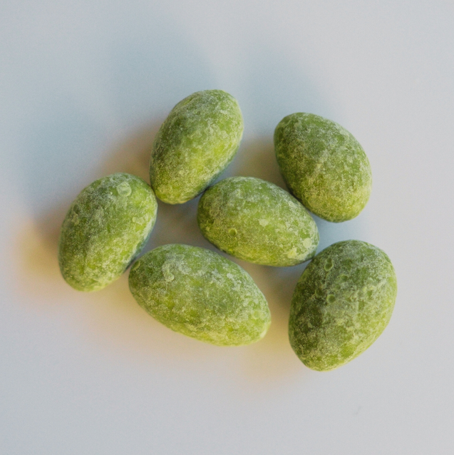 Matcha Almonds Close Up
