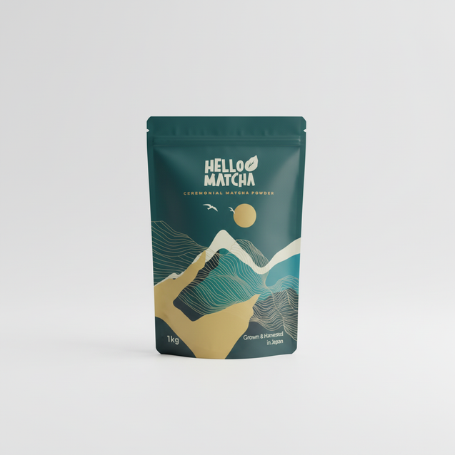 Ceremonial grade matcha powder 1kg bulk package for tea ceremonies and daily use