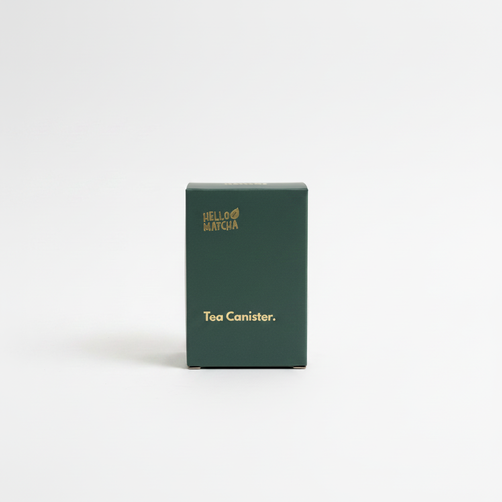 Hello Matcha Tea Canister Studio Photo