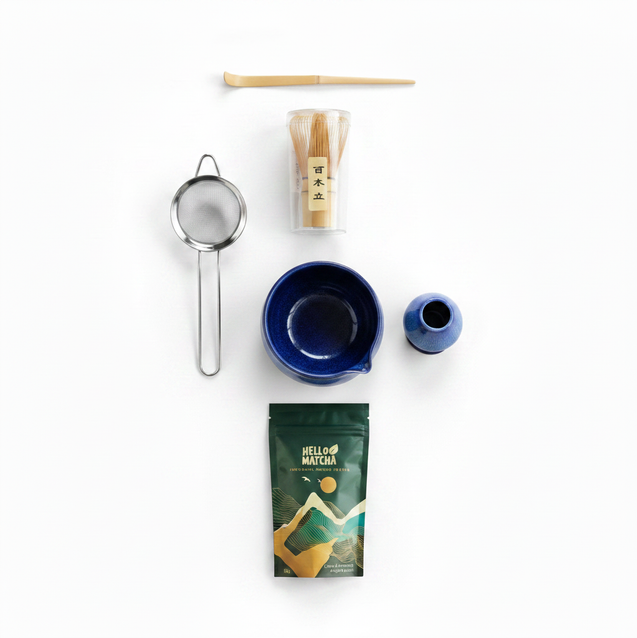 Indigo Zen Matcha Set – Bowl with Spout