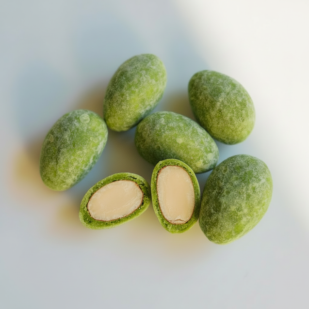 Matcha Almonds – Cross Section