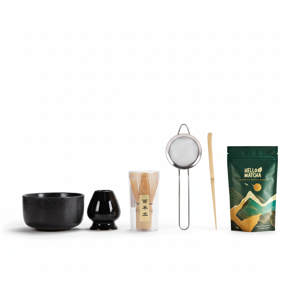 Midnight Black Matcha Set Hero