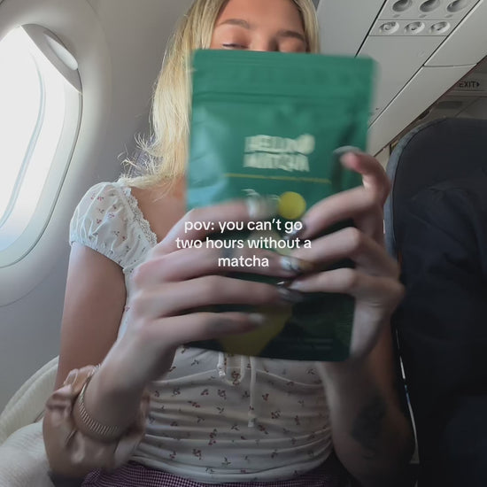 Using matcha shaker on plane