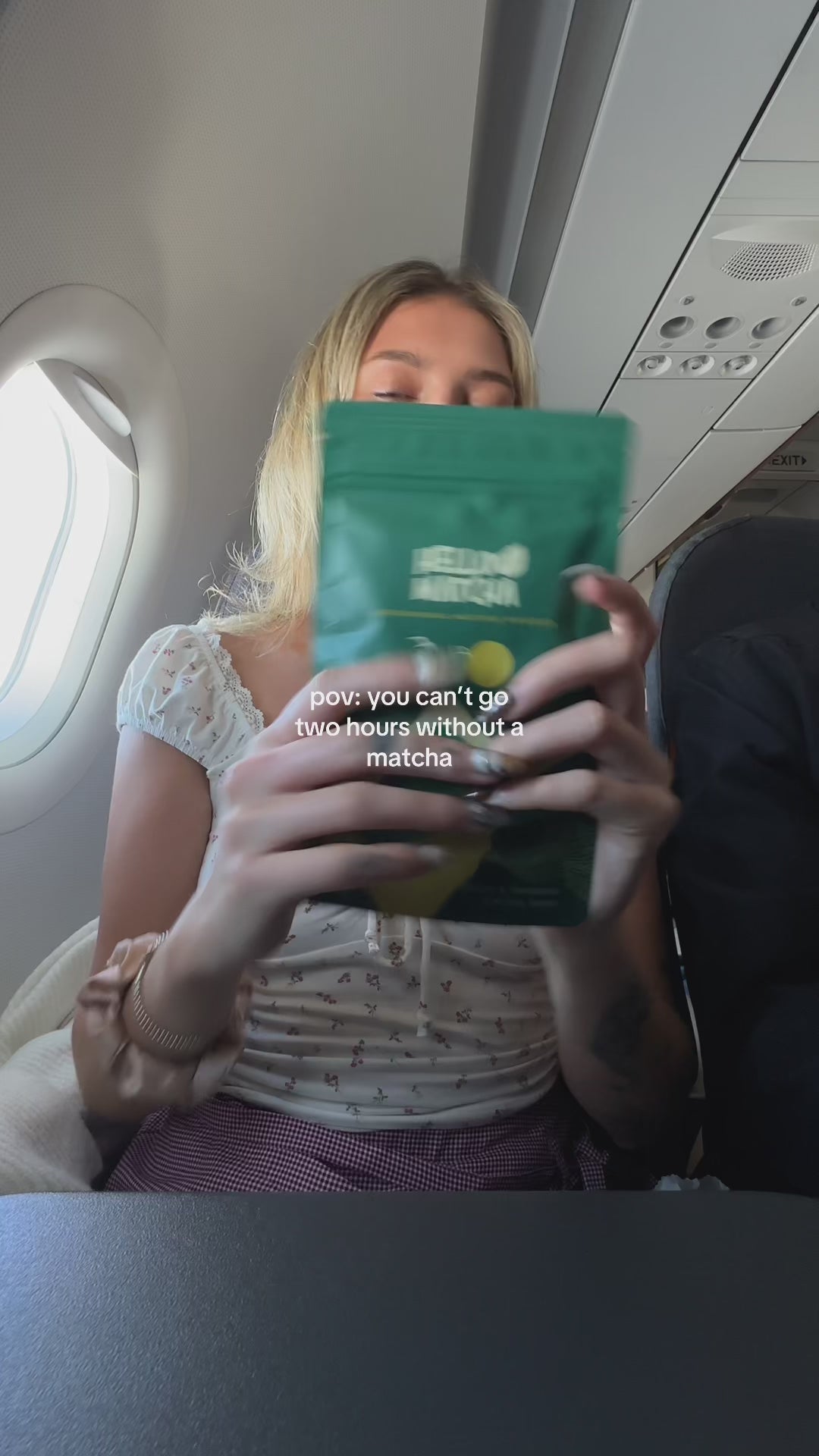 Using matcha shaker on plane