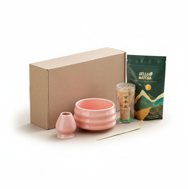 Rosey Pink matcha set hero image