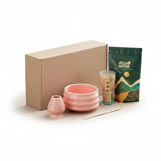 Rosey Pink matcha set hero image