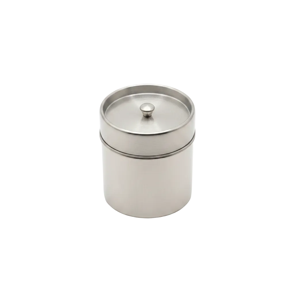 Stainless Steel Canister High Angle Studio Photo
